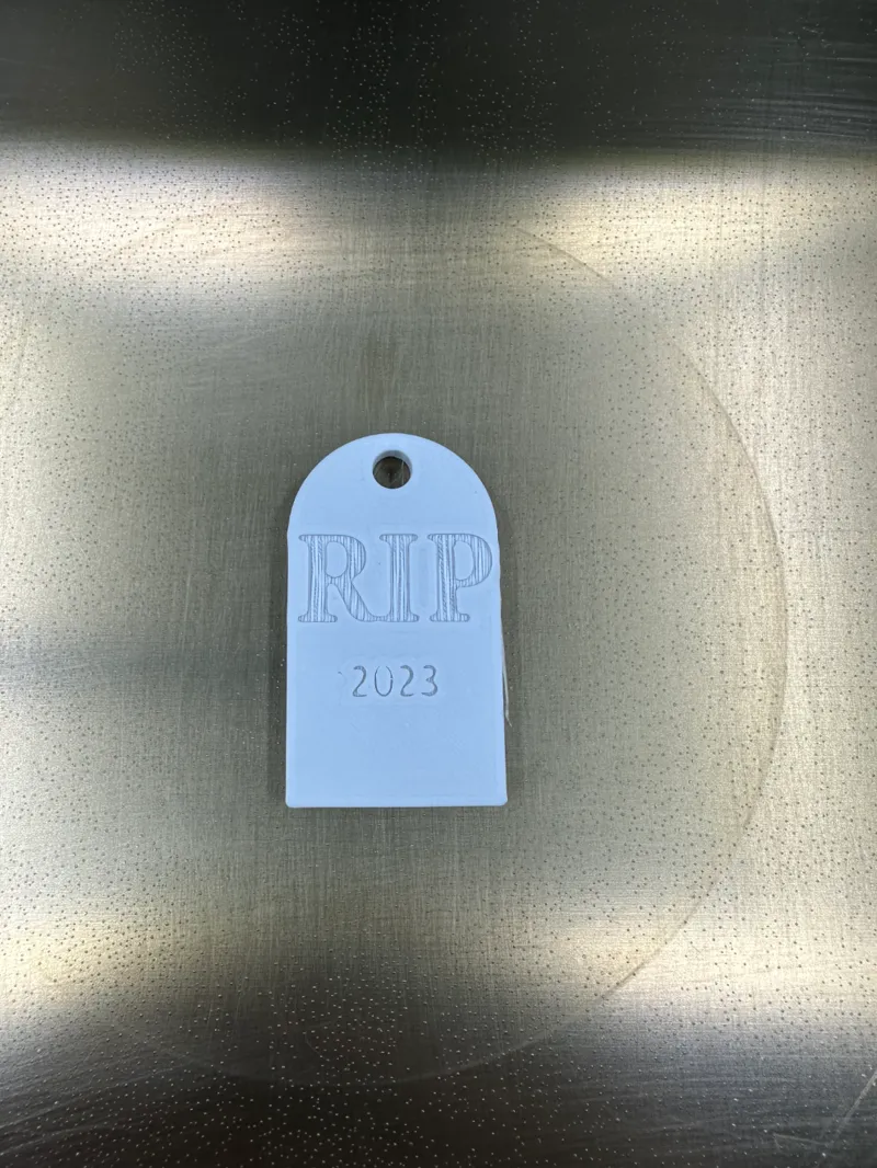 Simple Halloween Tombstone Keychain