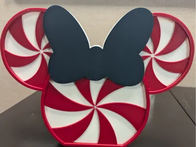 Minnie Mouse Peppermint Christmas Decoration