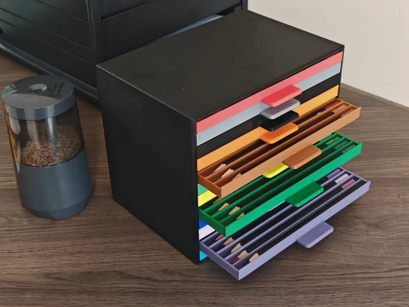 Rainbow Pencil Drawer Organizer
