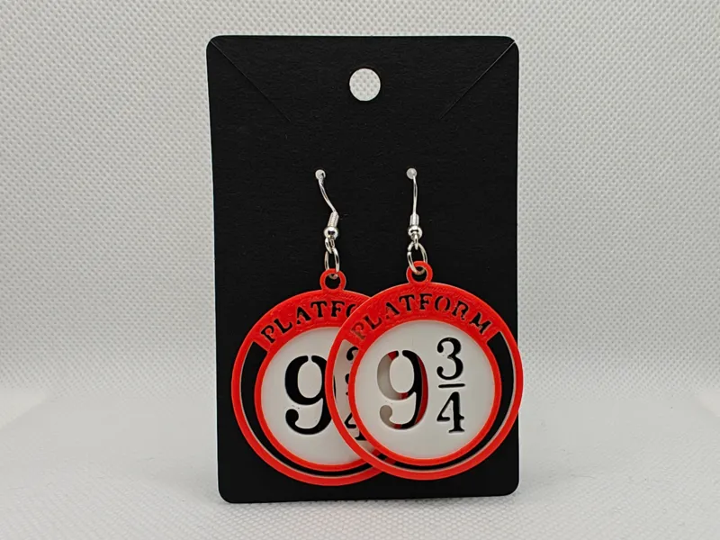 Harry Potter Earrings Ornament 9 3/4 Christmas 