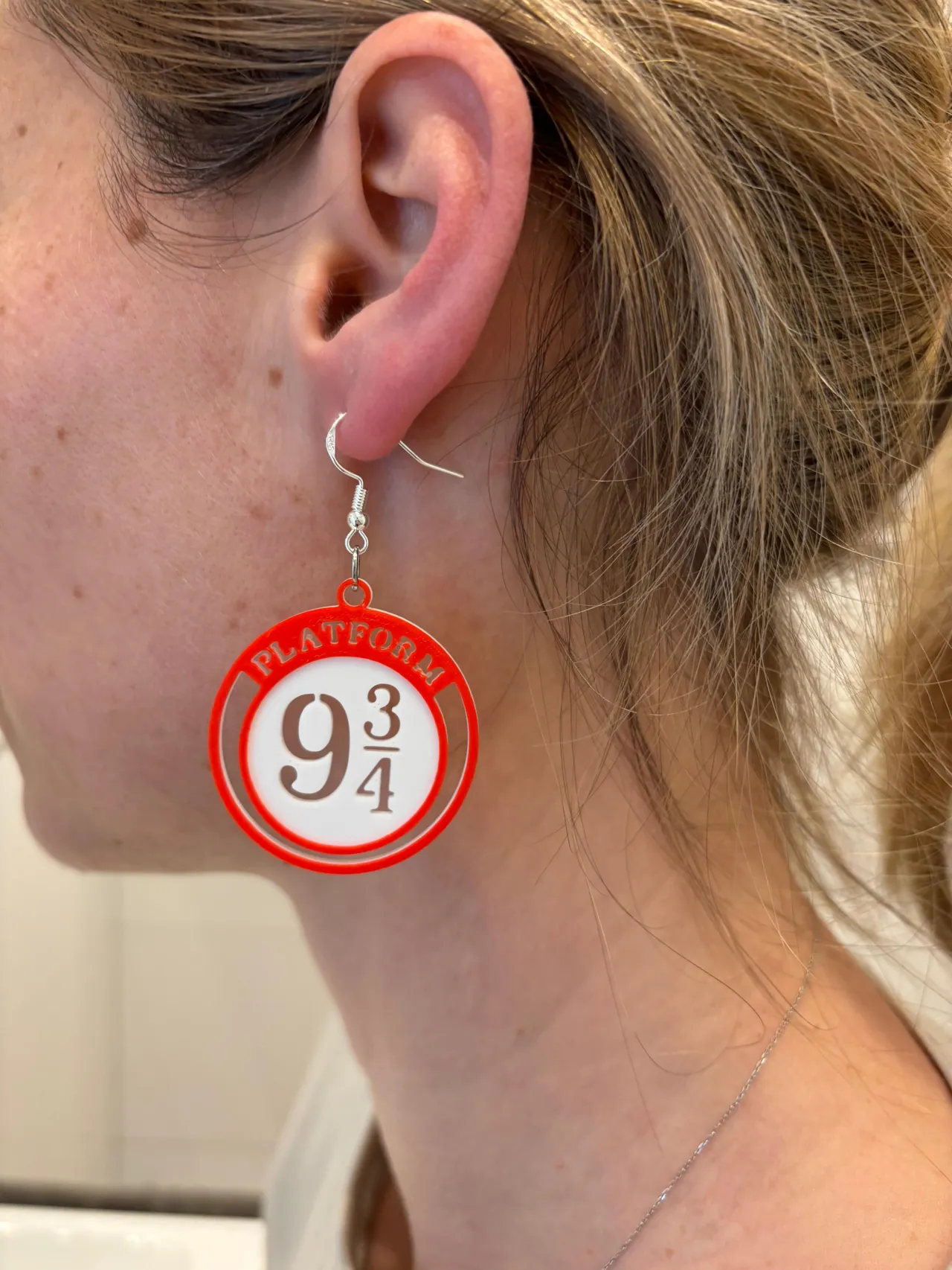Harry Potter Earrings Ornament 9 3/4 Christmas view 3