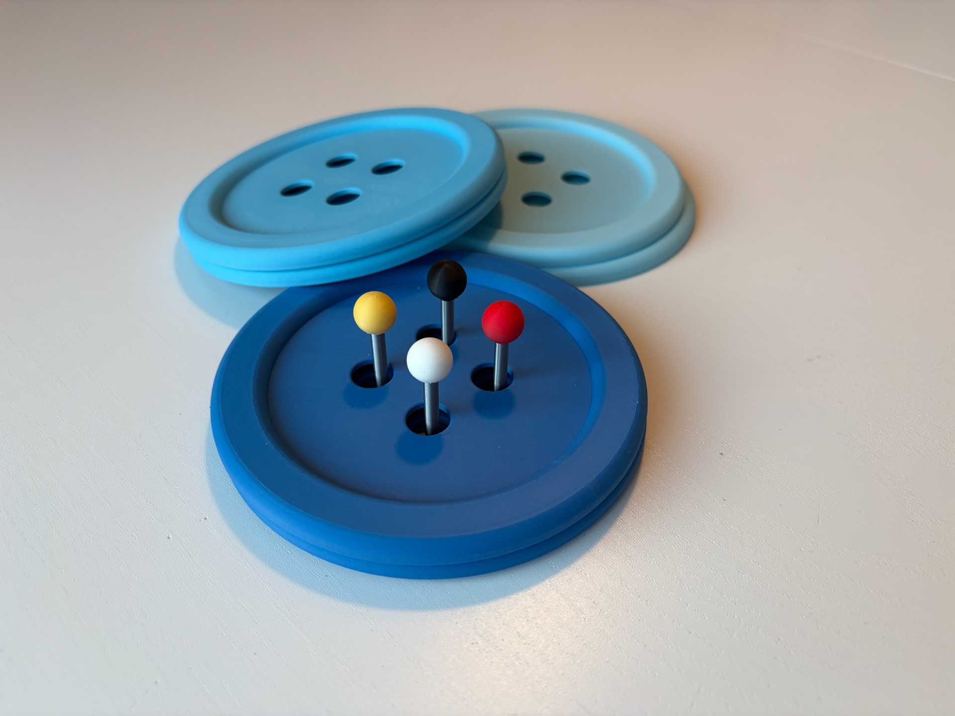 Button mug coasters