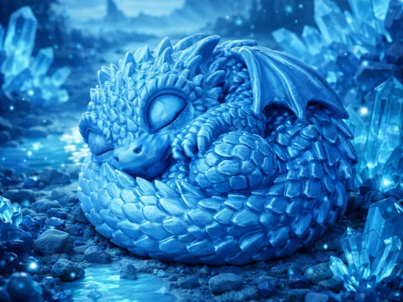 Dragon d'azur endormi