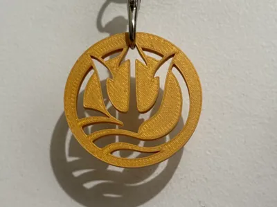 Round Trident Keychain updated (fast and robust)