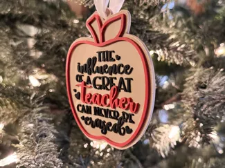 Teacher Appreciation Apple Ornament
