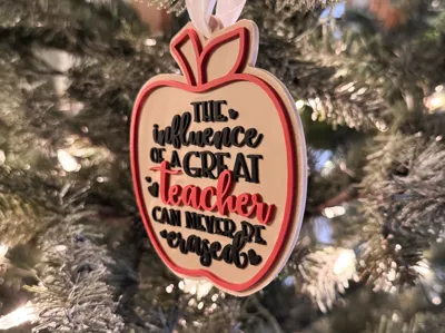 Teacher Appreciation Apple Ornament