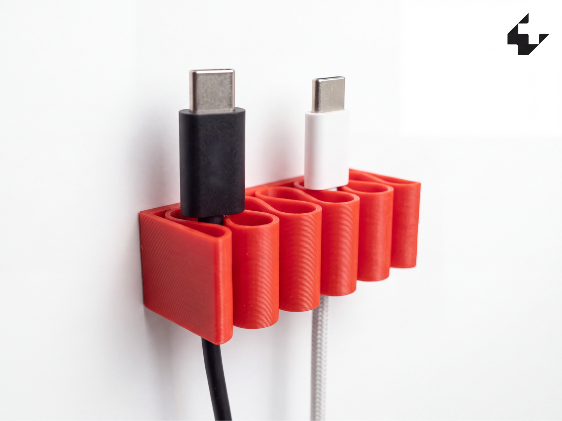 Cable Management Clip | Adhesive Wall & Desk Mount 3D model