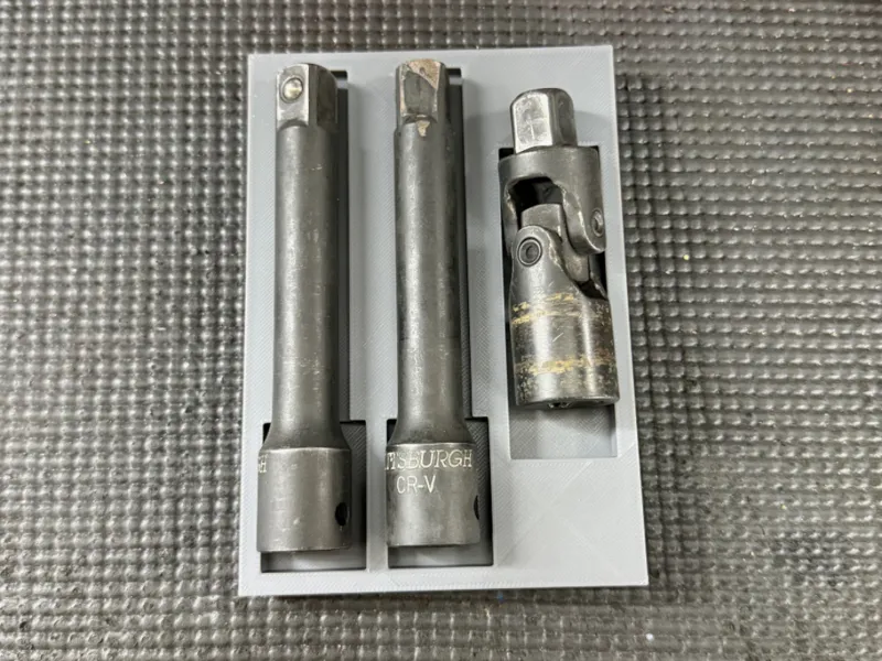 1/2" Drive Impact 5" Extension and U-Joint Tray