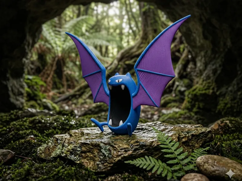 Golbat Pokemon Figure Multi-Color Print