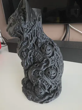 Accesorio de iluminación decorativa: Spooky Gothic Halloween Cat Candle Holder — vista de referencia 4