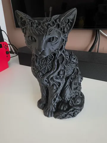 Accesorio de iluminación decorativa: Spooky Gothic Halloween Cat Candle Holder — vista de referencia 2