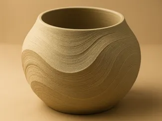 Organic Wave‑Pattern Planter