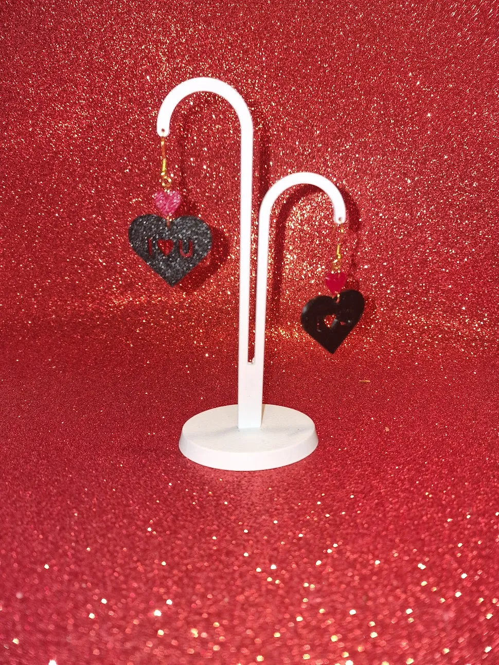 Love you earrings view 3