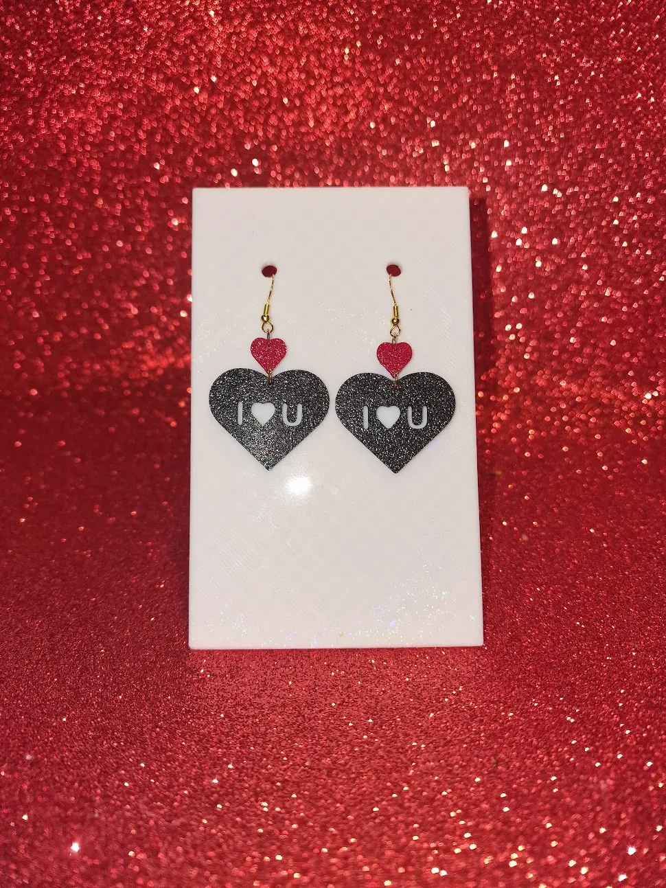 Love you earrings view 2