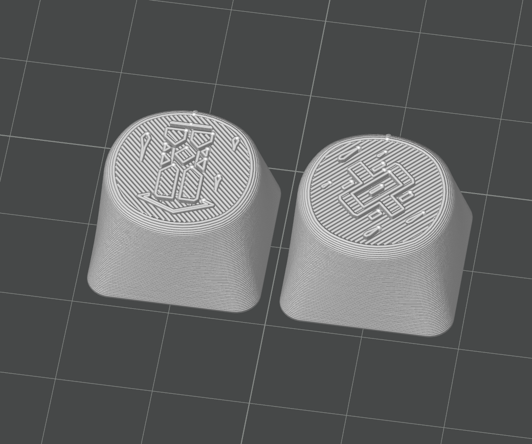 Miniatura 2 do modelo 3D 原神技能键帽-钟离-地心、天星