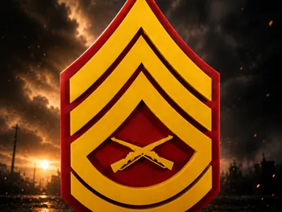 E7 USMC Magnetic rank