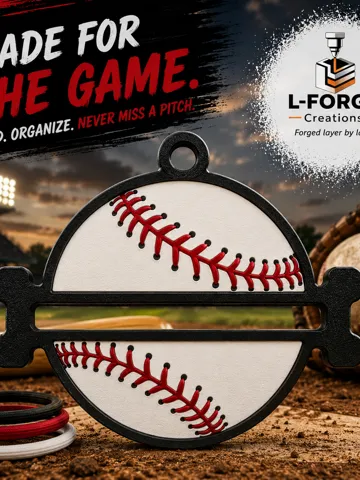 Accesorio para sujetar ligas de cabello: Baseball Hair Tie Holder Keychain — vista de referencia 2