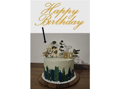 Happy Birthday Cake Topper – Elegant Script