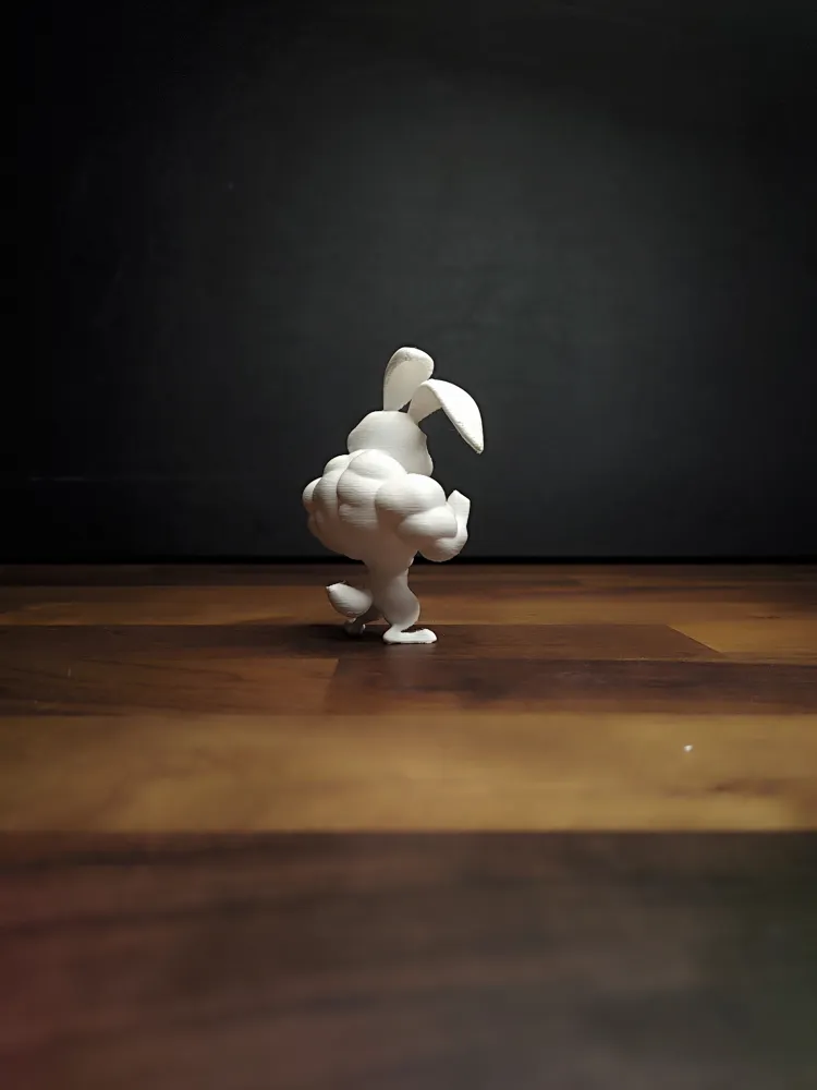 Cartoon Muscle Bunny – Funny Bunny with Muscles - Free 3D Print Model ...