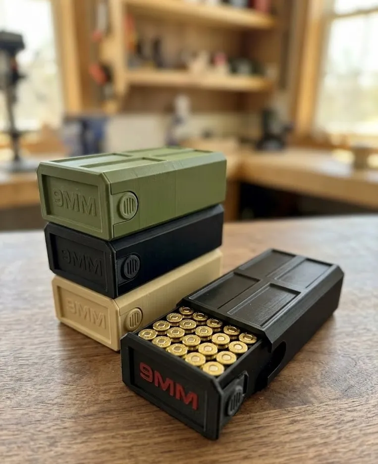 Stackable Ammo Box -9mm - MakerWorld 3D Model | 3Drop