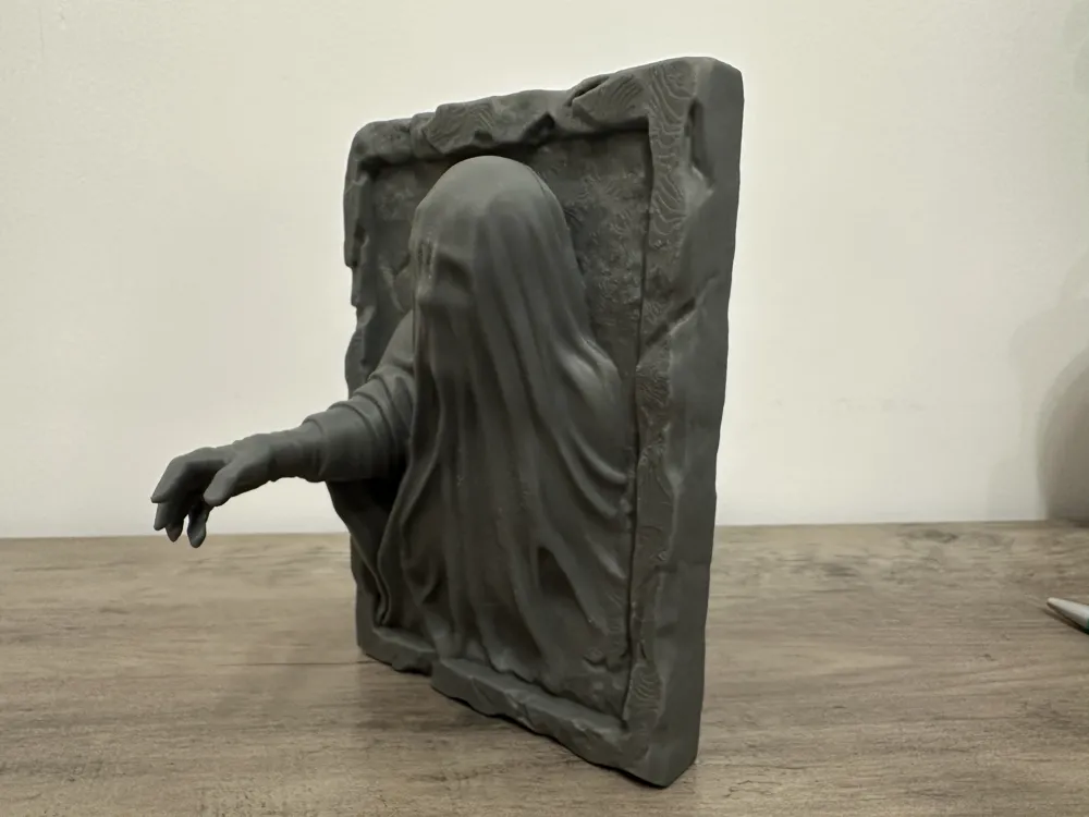 Ghost relief sculpture - no support - Free 3D Print Model - MakerWorld