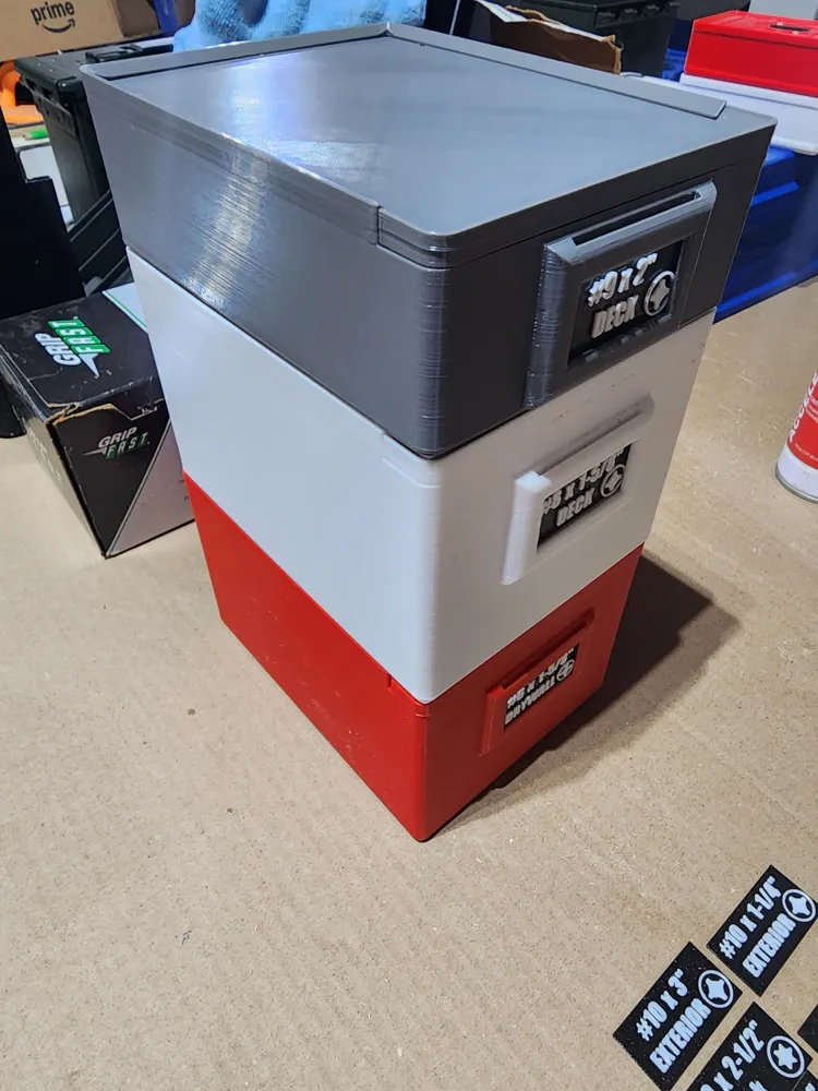 H&H Screw Storage Boxes - Stackable/Heavy-Duty - Free 3D Print Model ...