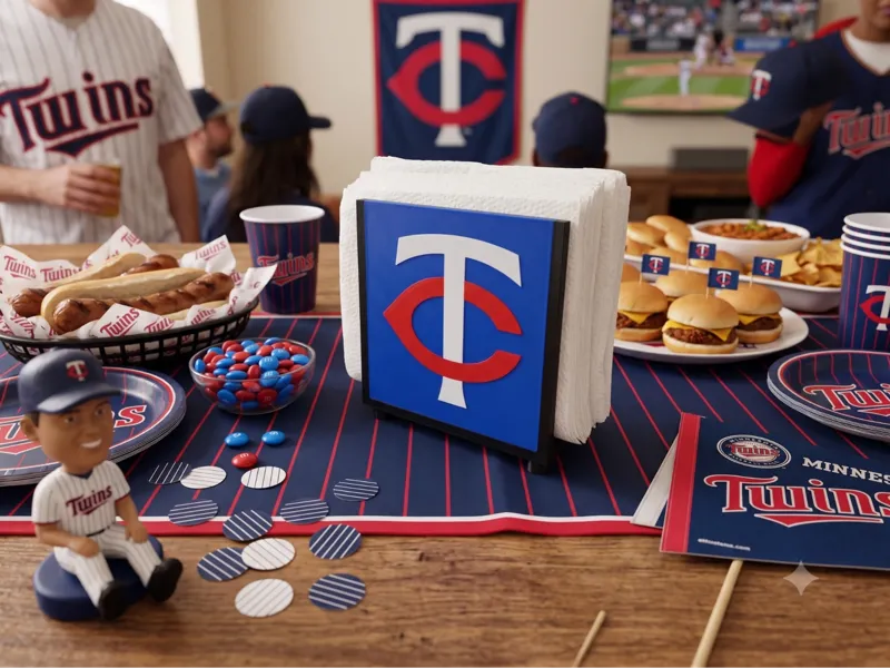 Interchangeable Napkin Holder - Minnesota Twins