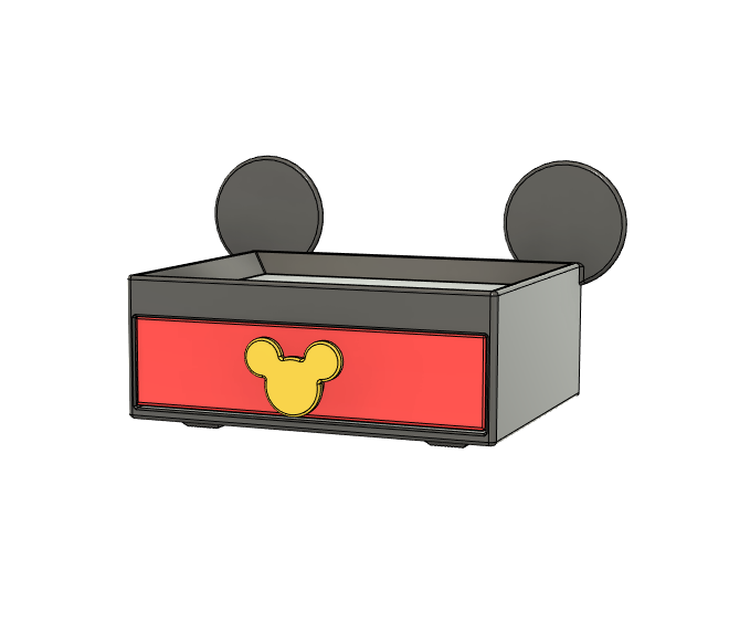Miniatura 4 do modelo 3D 米奇模块化抽屉收纳盒