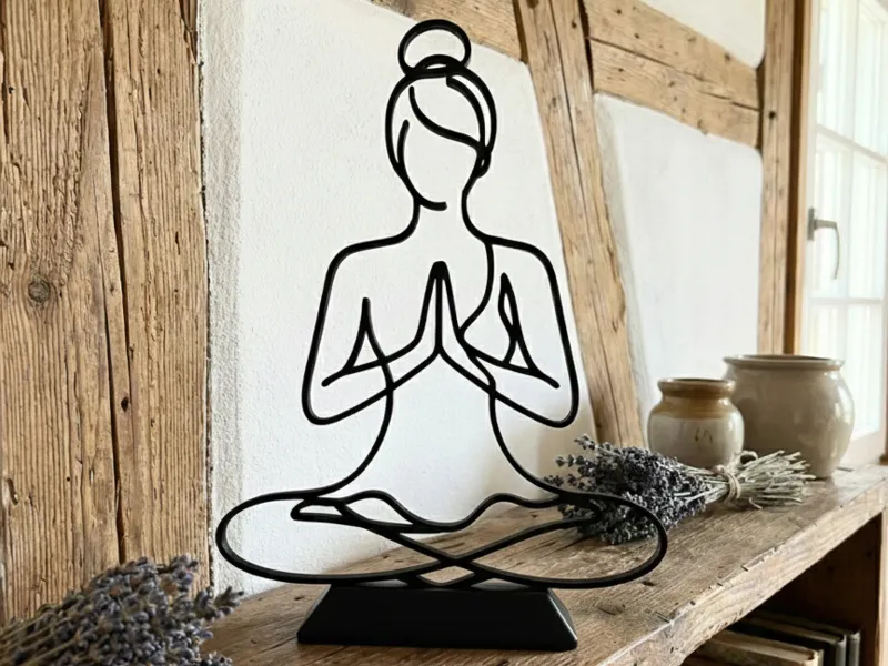 Minimalistische Yogapose One Line Art
