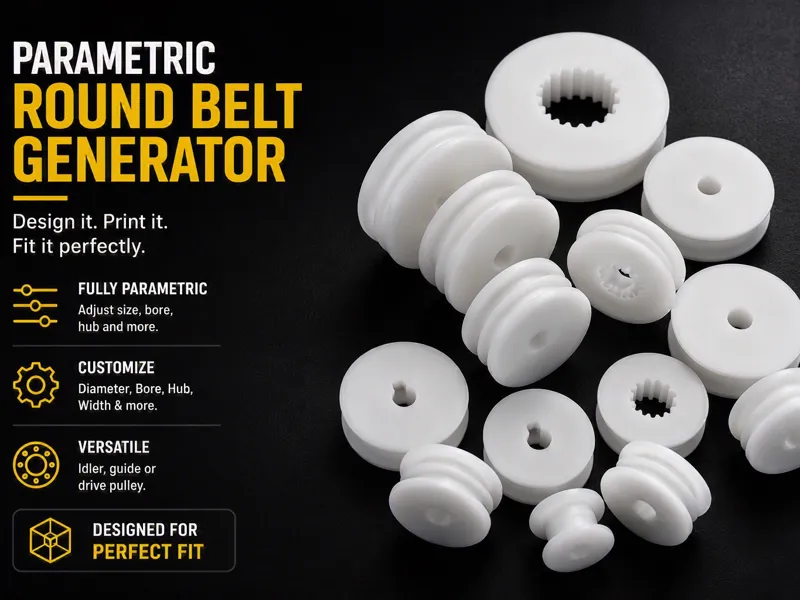 Round Belt Pulley Generator – O-Ring Cord Pulley