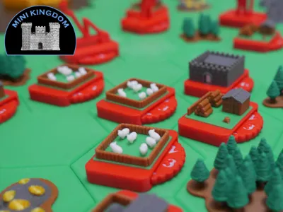 MiniKingdom Medieval Board Game With Storage