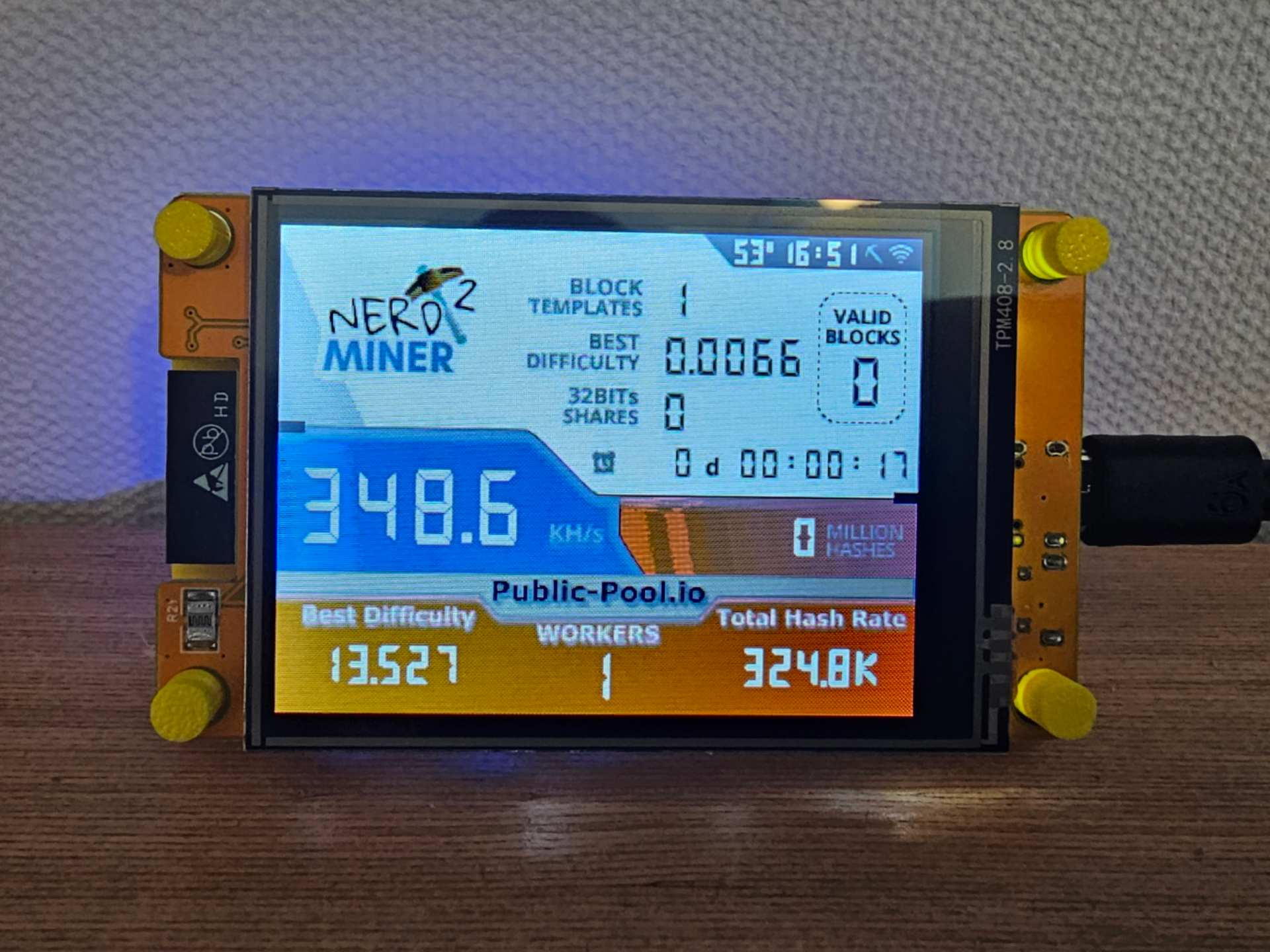 cheap yellow display 2.8 frame