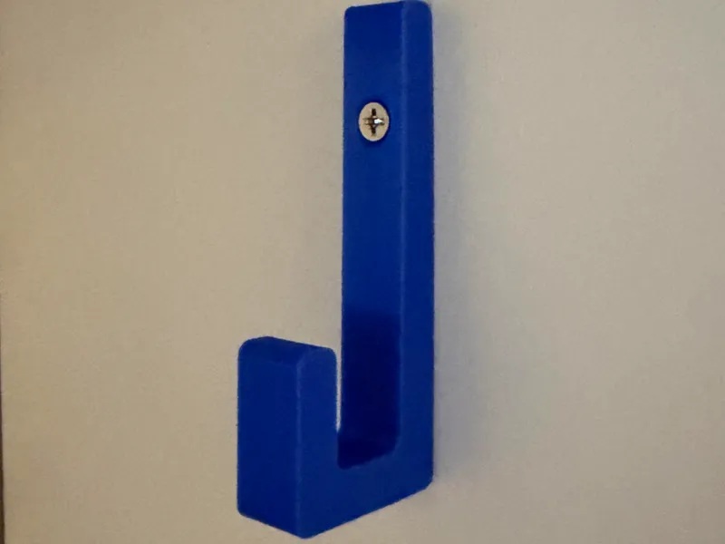 Minimalistischer Haken mit Loch für Schraube