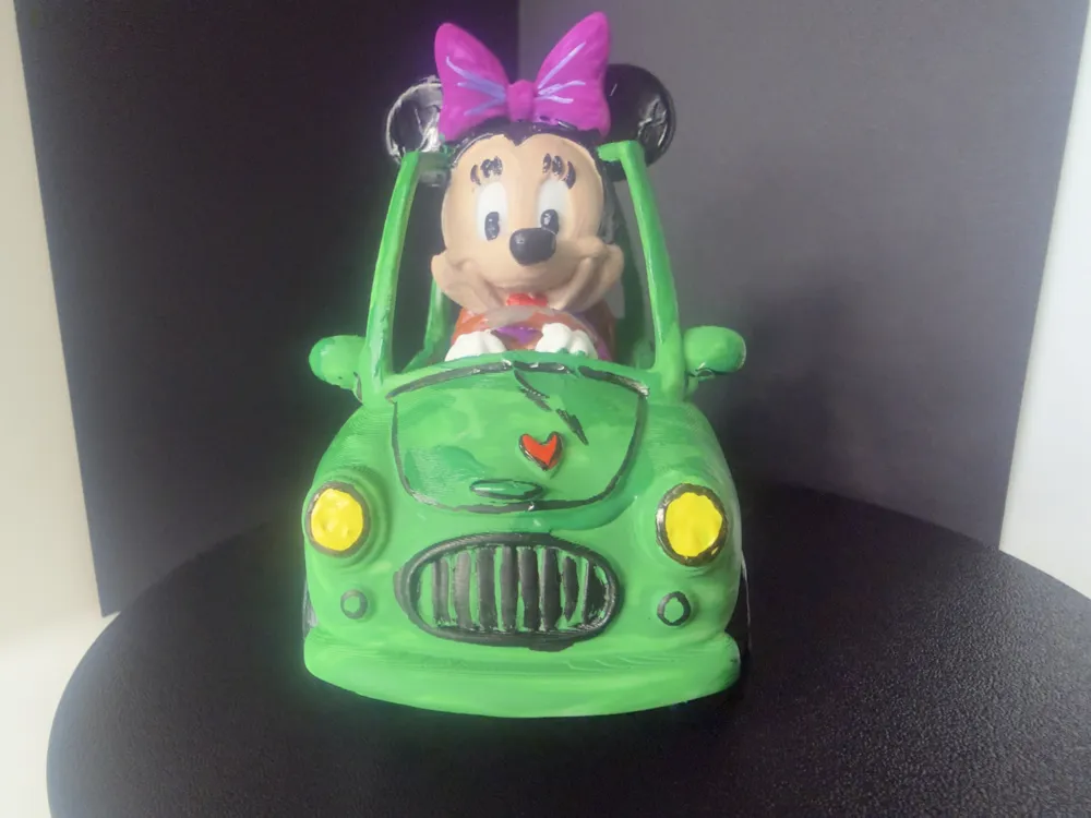 Minnie in the Car - Free 3D Print Model - MakerWorld