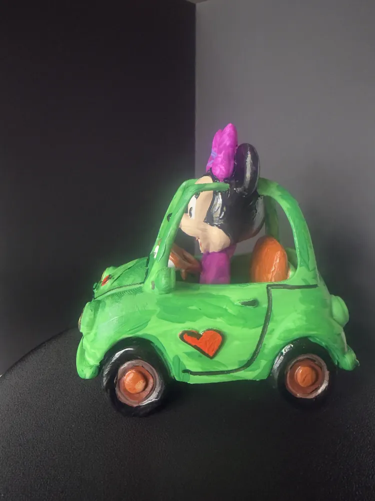 Minnie in the Car - Free 3D Print Model - MakerWorld