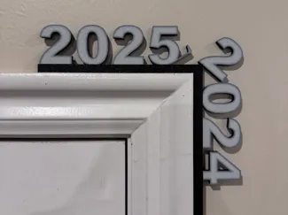 New Year's Kick off door corner decoration