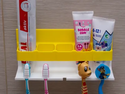 Toothpaste and toothbrush holder (5 brushes)