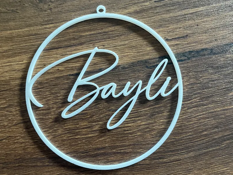 Ring mit Namen Bayli, z. B. als Deko