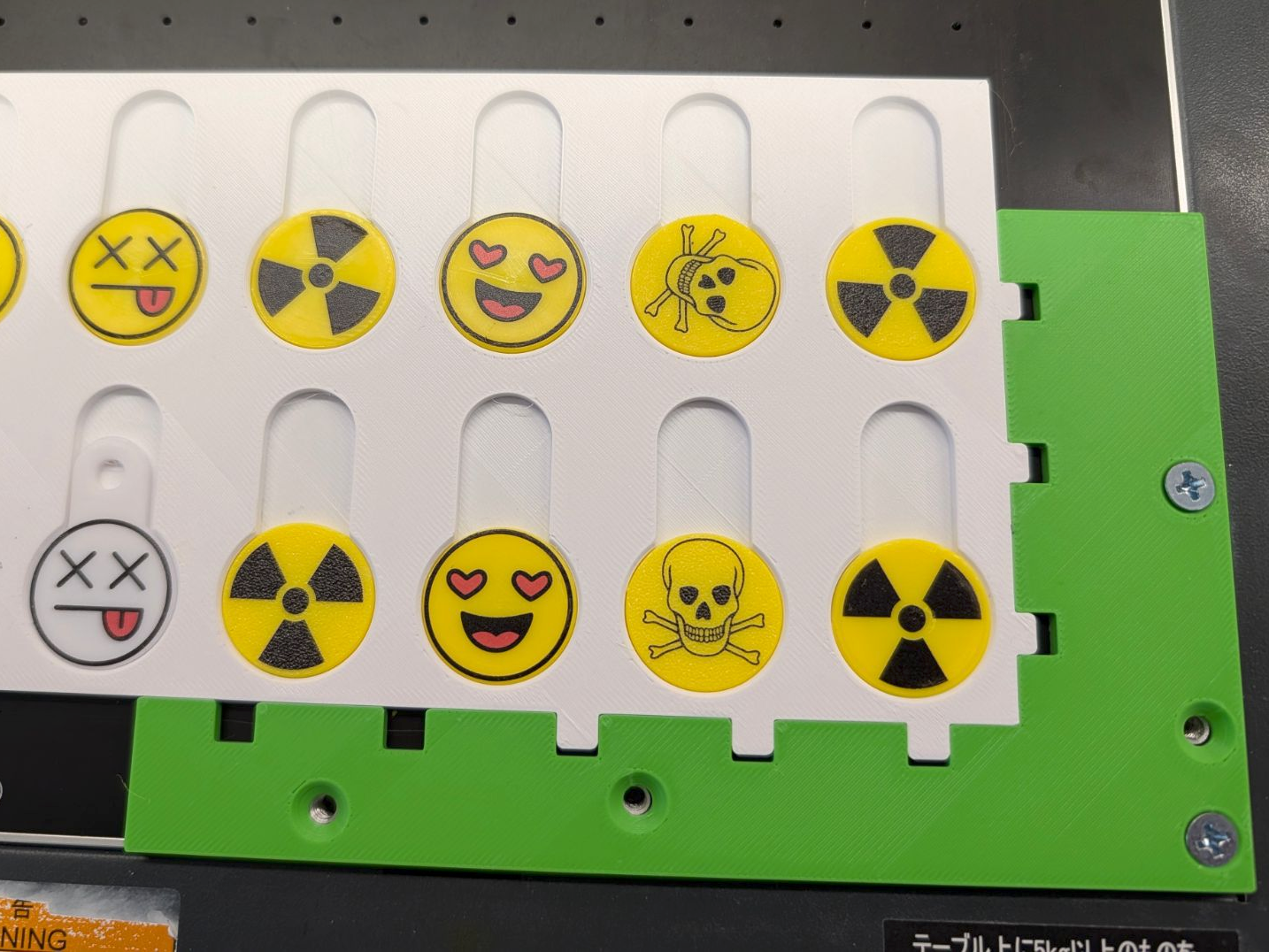 Einkaufswagenchips - bedruckbar + Jig für Mimaki