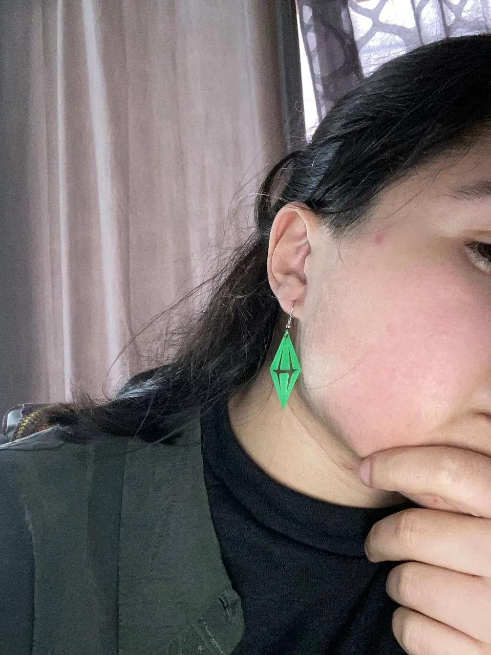 Plumbob Sims 4 Earrings view 4
