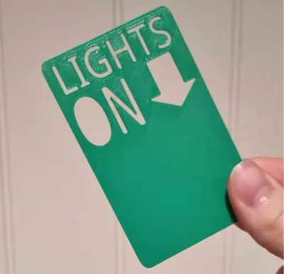 Hotel room card to keep power on - Lights ON!