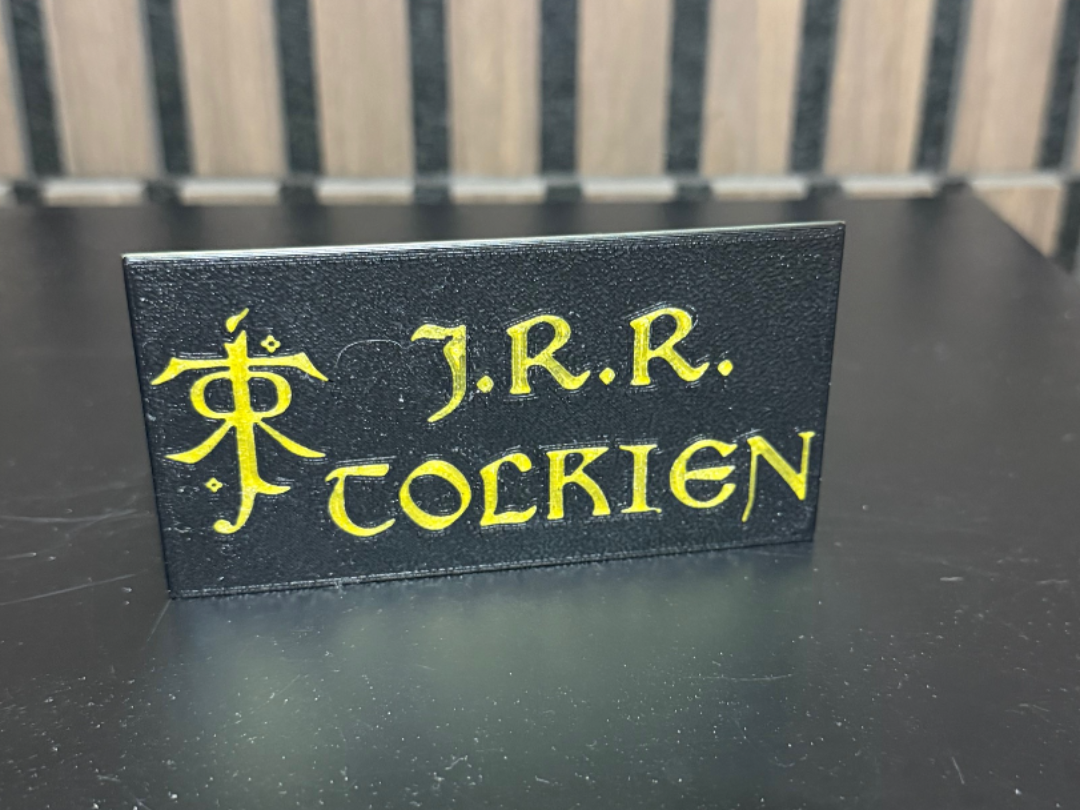 DVD stand for 6 movies, with JRR Tolkien logo.