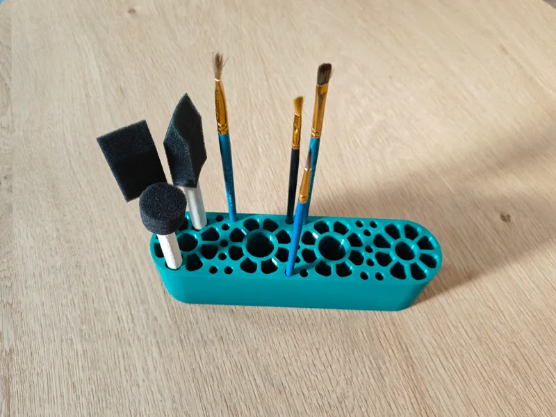 Multi-Size Paintbrush Stationery Holder Organizer