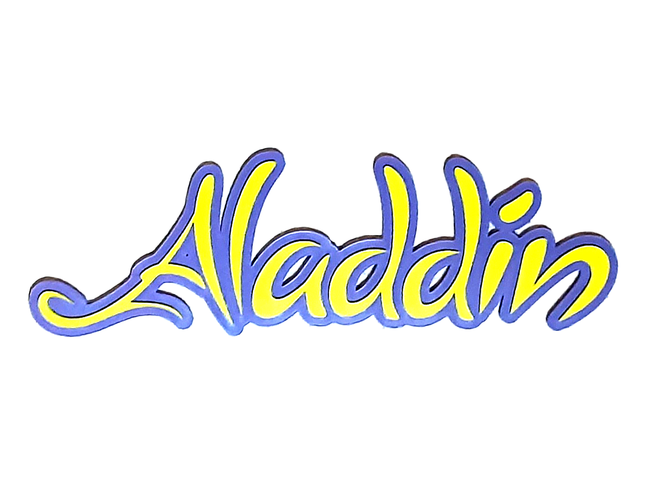 Aladdin Logo 2D Wall Art 90s Disney Decor