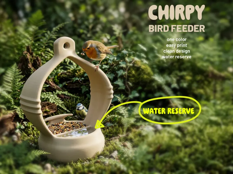 CHIRPY - Bird Feeder with double compartment!