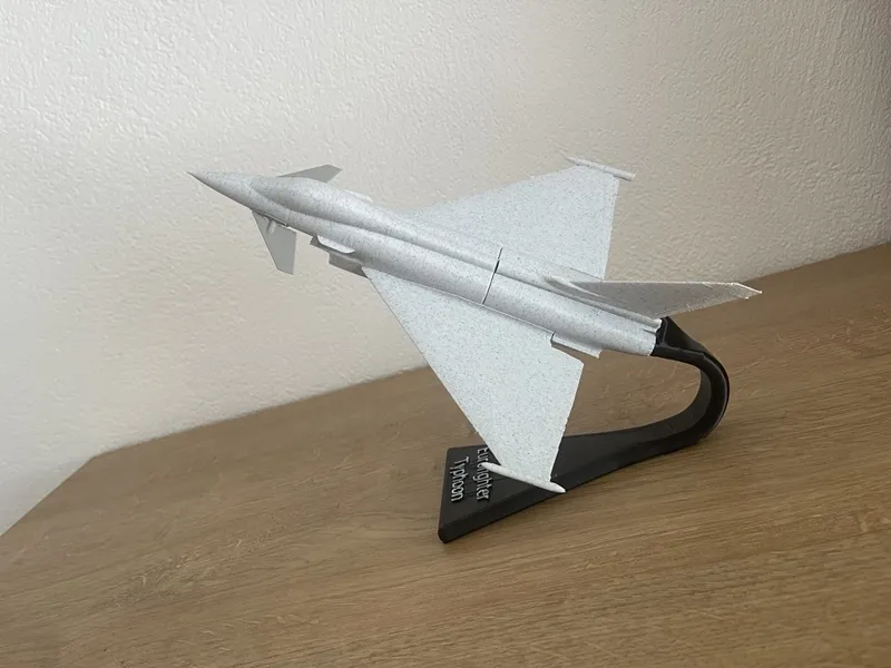 Eurofighter Typhoon jet with stand remix