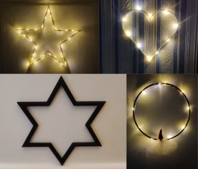 Decorative Star, Ring and Heart