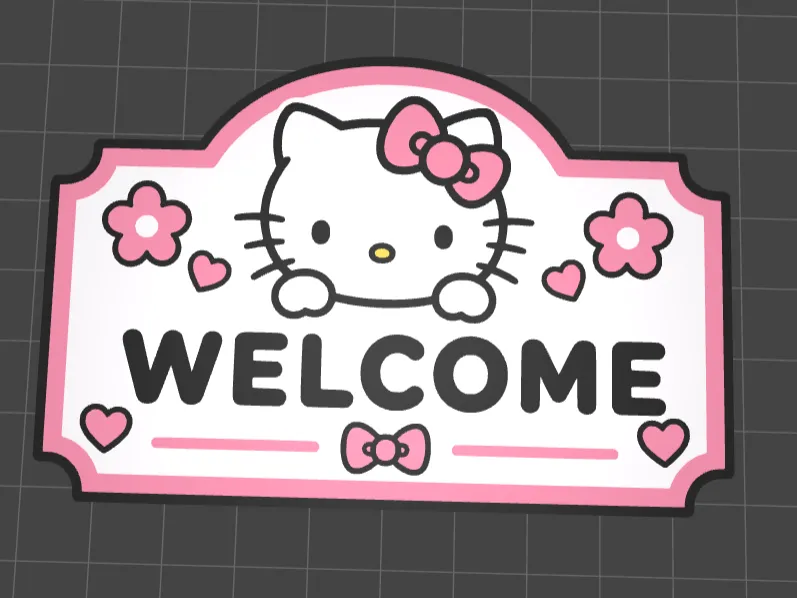 Hello Kitty Welcome sign