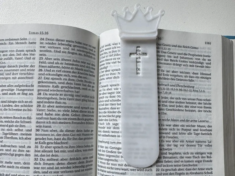 Krone Kreuz Lesezeichen / Bibel-Lesezeichen