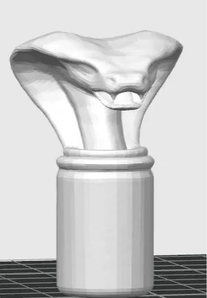 Decorative bottle seal - Cobra snake head